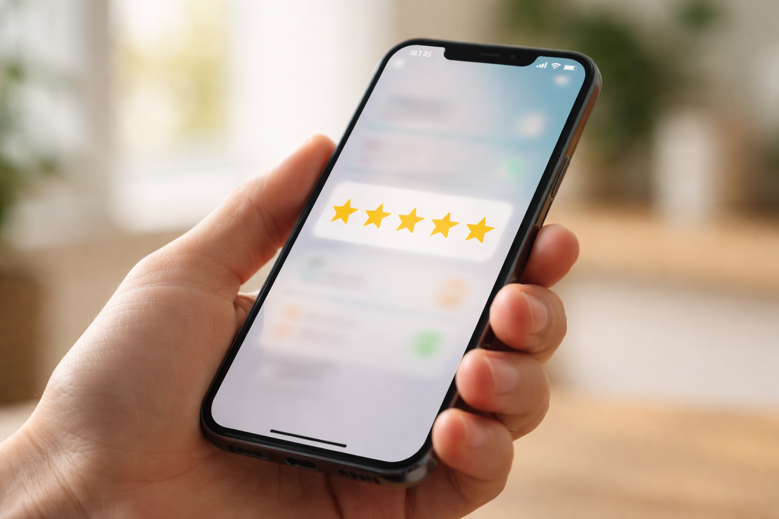 Заказ в приложении: чек-лист и рейтинг